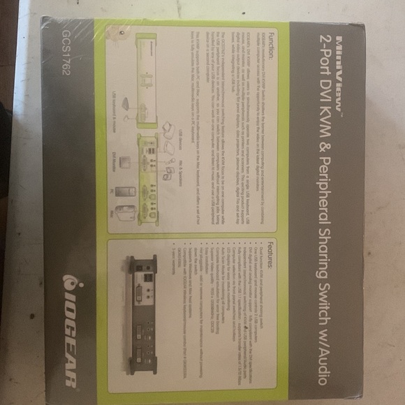 IOGEAR 2-Port DVI KVMP Switch with Audio and Cables, GCS1762 - Picture 7 of 7